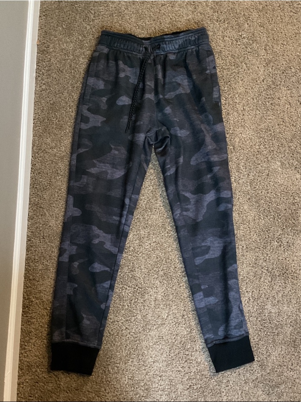 Reebok Black & Gray Camouflage Joggers